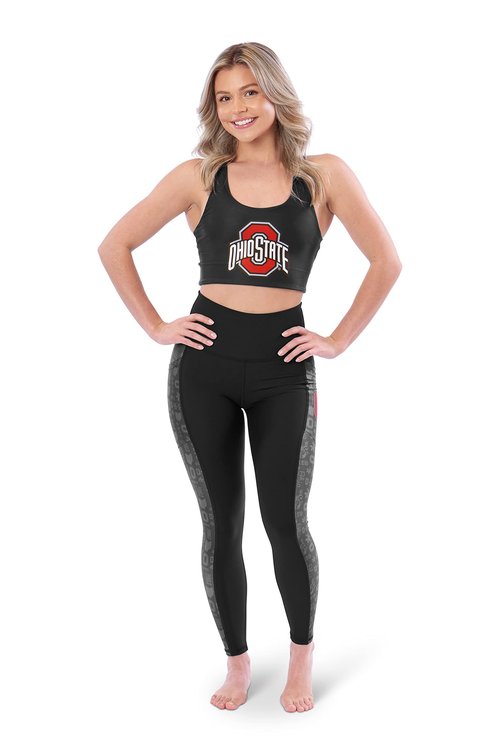 CERTO Women's Standard NCAA Team 7/8 High Waist 2-Pocket Leggings, Assembly, Medium