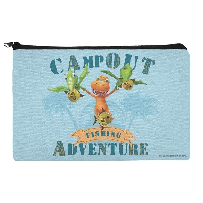 Campout Fishing Adventure Dinosaur Train Makeup Cosmetic Bag Organizer Pouch