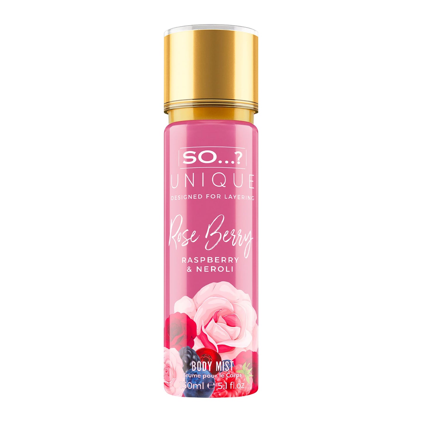 So…?...? Unique Rose Berry Body Mist - Floral, Fruity Body Spray for Women - Perfume for Women with Rose, Vanilla, Musk Notes - Gifts for Women - 5.1 oz, Cranberry