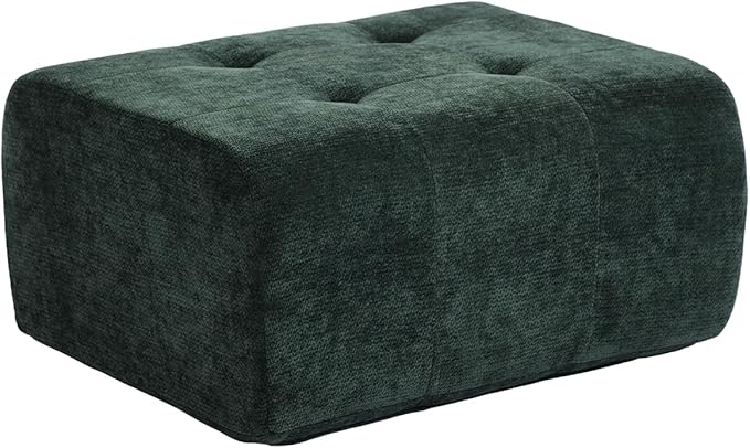 YAAREE Cloud Ottoman, Modern Boneless Modular Footstool for Modular Sectional Couch for Living Room, No Assembly, Green