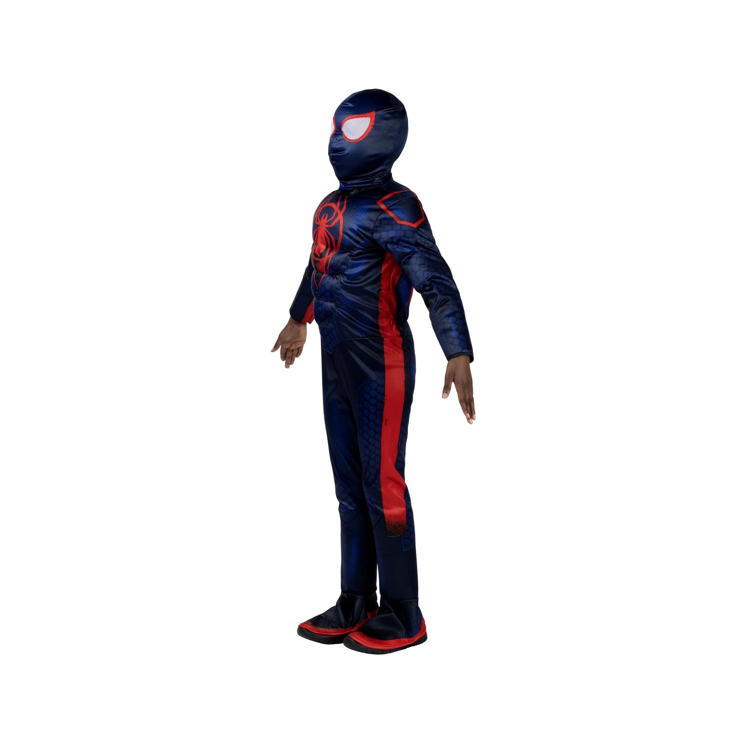 Marvel Integrated Spider-Man Official Youth Deluxe Zentai Costume - Stretch Spandex with Hidden Zippers and Wrist Slits (M) Blue