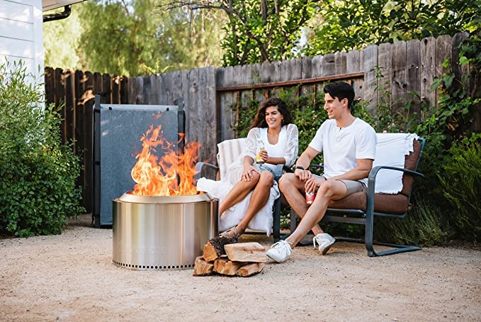 Solo Stove Yukon 2.0, 27 Inch Smokeless Fire Pit with Removable Ash Pan - Wood Burning Portable Stainless Steel Outdoor Fi...