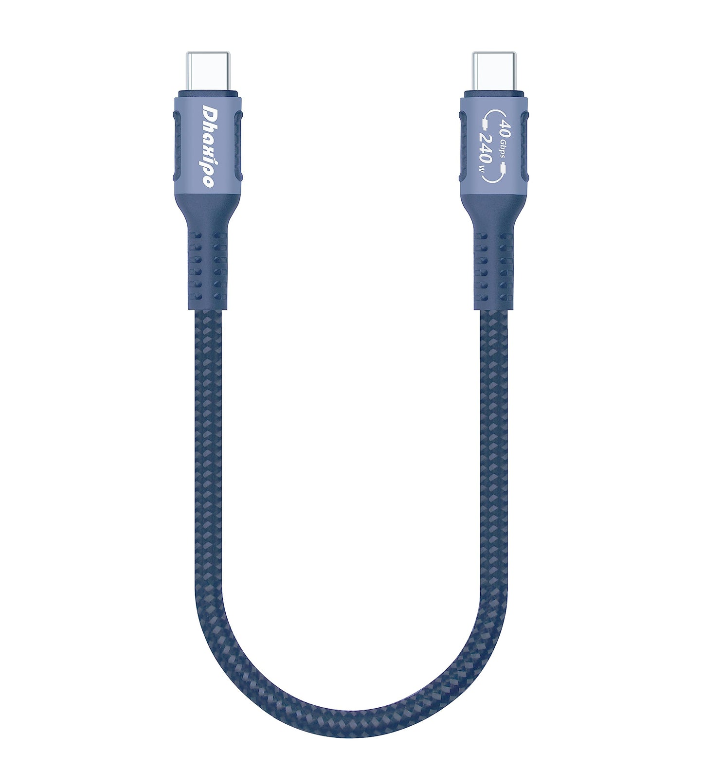 Usb 4 For Thunderbolt 4 Cable 0.3M/1Ft, 40 Gbps Data Transfer With 240W And 4K@144Hz 5K@ 60Hz Or 8K@30Hz,Compatible With Thunder