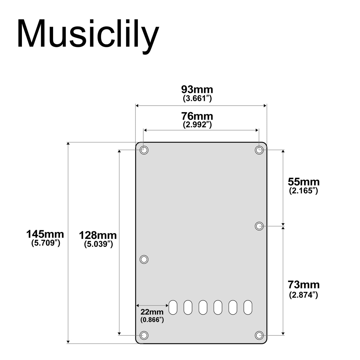Musiclily Pickguard Strat Back Plate Tremolo Cavity Cover Vintage Style Backplate For Fender Us/Mexico Made Standard Stratocaste
