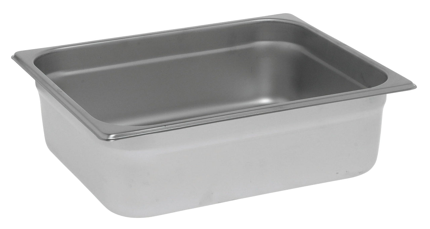 Kratos Commercial Electric Countertop Food Warmer/Cooker with Two Half Size Hotel Pans and Slotted Lids, 120V, 1500 Watts, Stainless Steel Portable Food Warmer with Pans