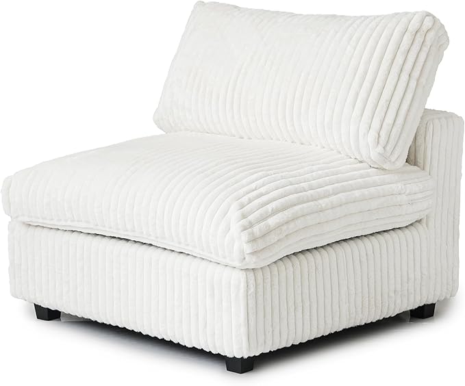 WJShome Cloud Modular Sectional Sofa, Plush Sofas for Living Room,39.37inch Middle Seater,Beige
