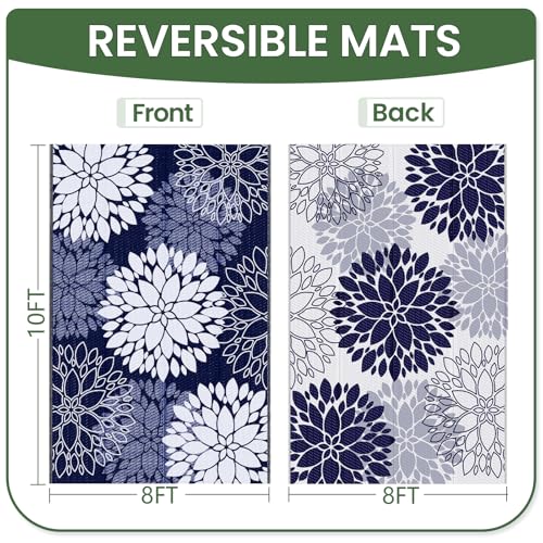 LuxStep Outdoor Rug Waterproof Outdoor Plastic Straw Rug Reversible Patio Rug Mat Outdoor Decor Large Area Mats for RV, Pi...