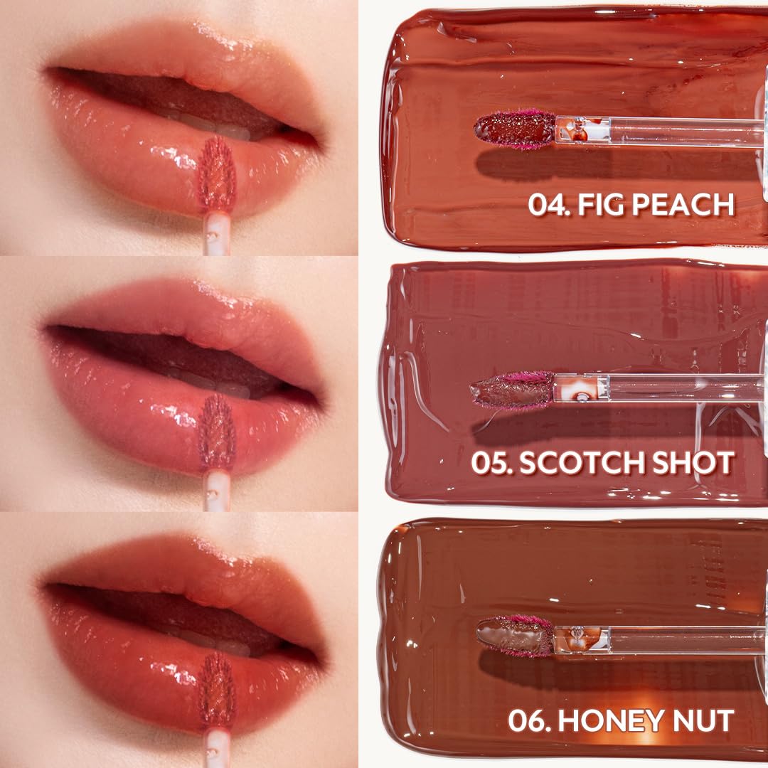 TIRTIR Waterism Tinted Lip Gloss #08 Summer Pumpkin, 0.14 Fl Oz - Kiss Ready Lipgloss, 12H Long Lasting Non Sticky Natural Tinte