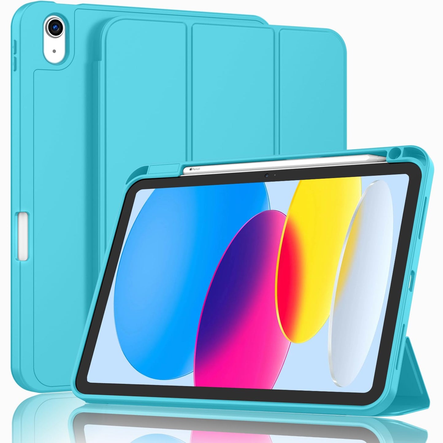 Zryxal Ipad (A16) Case/Ipad 10Th Generation Case [11-Inch 2025/10.9 Inch 2022] With Pencil Holder, Smart Cover With Soft Tpu Bac