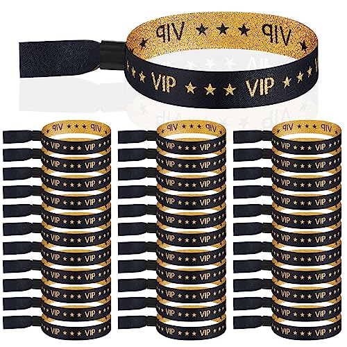 Tigeen 100 Pcs VIP Wristbands Cloth for Events Party VIP Bracelets for Wedding Concert Fair
