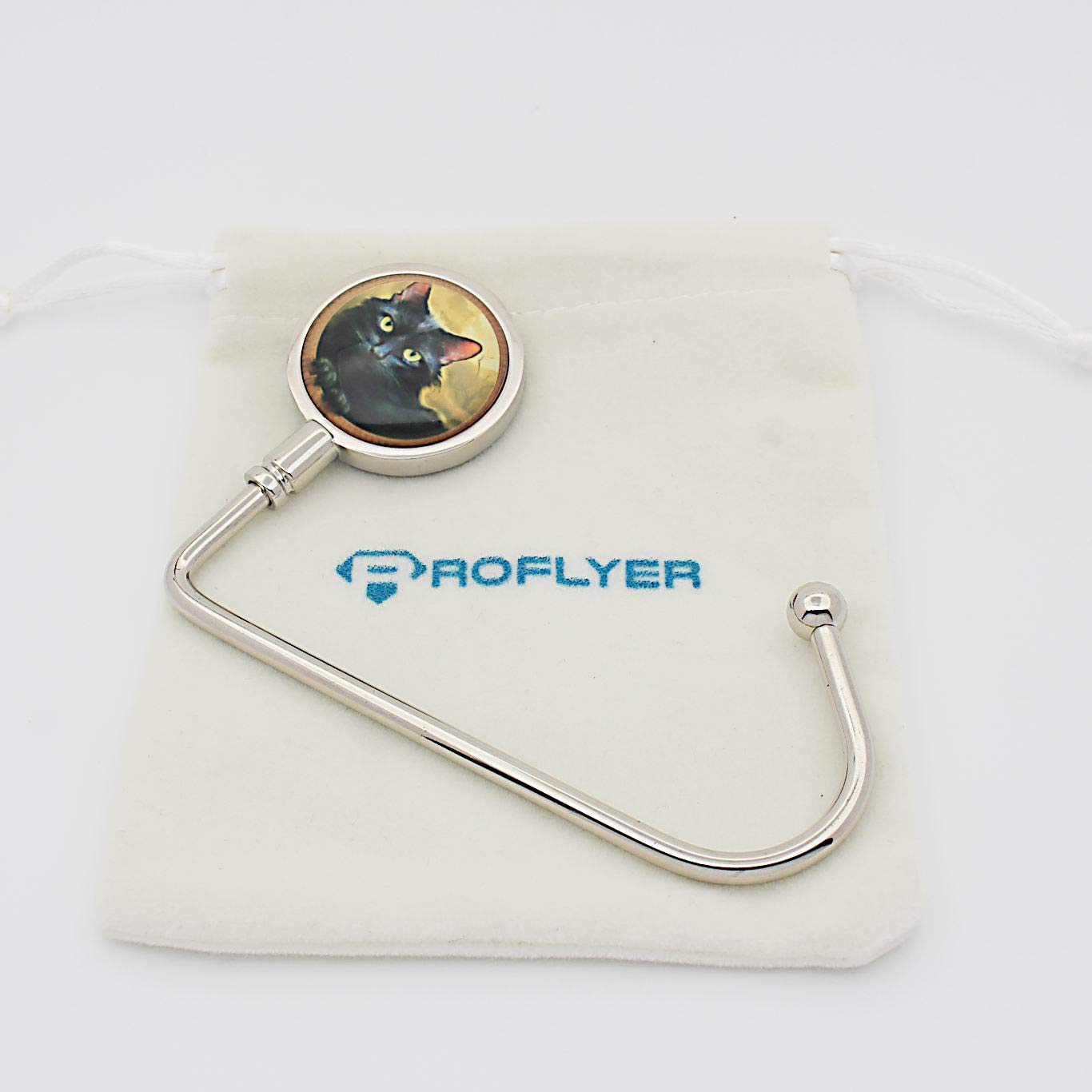 ROFLYER Purse Hook for Table,Instant Purse Holder Bag Hanger,Long Womens Purse Hanger Handbag Pocketbook Holder Bag Storage, Sty