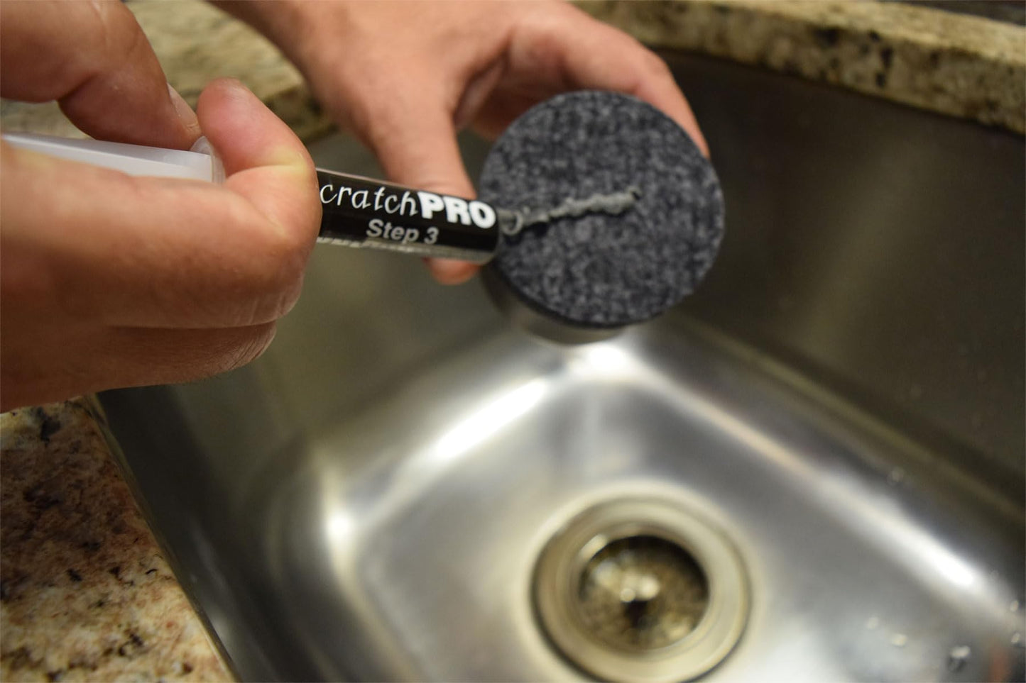 Scratch Remover Kit for Polishing and Repairing Stainless Steel Sinks, with Diamond Buffing Compounds, to Reduce The Appearance of Ugly Scratches and Polish Sink for Factory Fresh Look in No Time