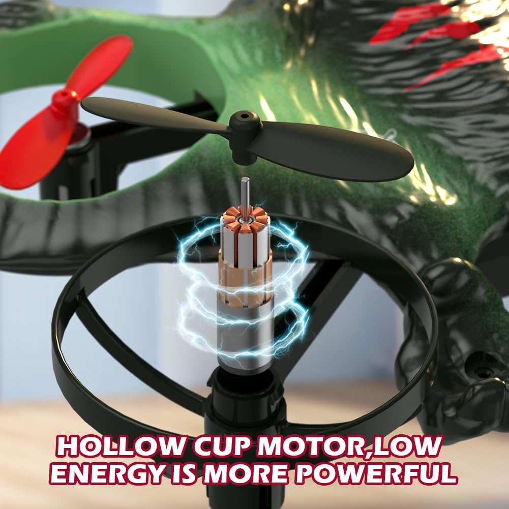 Pterodactyl Drone Dragon Toys Drones for Kids and Adults Easy to Flying Dinosaur Toys Remote Controlled Aircraft for Beginners Hobby RC Plane Toys Birthday Gifts for Boys 8-12