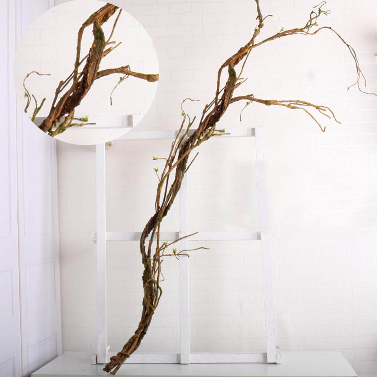 CONGZHANHH 1Pcs 63in Wall Hanging Artificial Plants Tree Trunk Fake Cherry Tree Branches Rattan Liana Cane Vine for Wedding Outdoor Garden Home Living Room Christmas Decoration