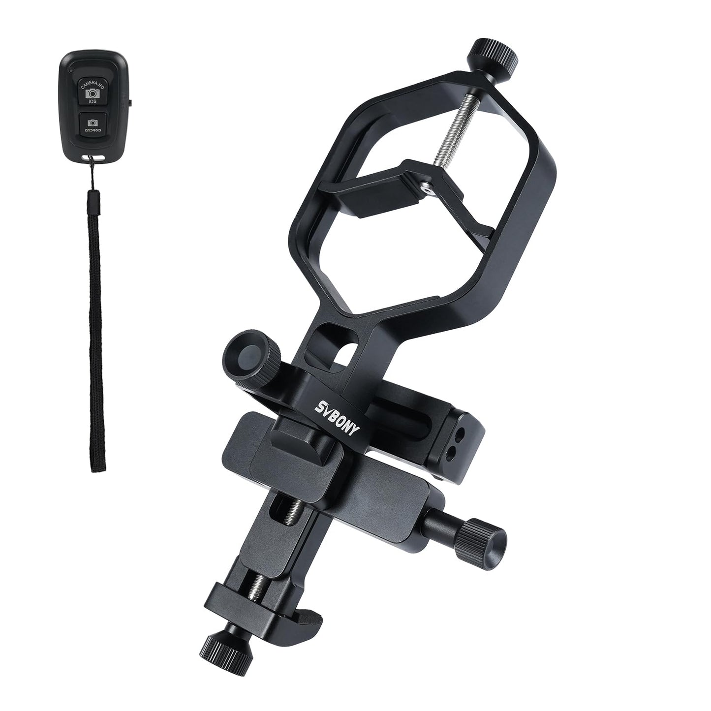 Svbony Sv214 Pro 3-Axis Universal Smartphone Adapter, Support 44 To 64Mm Eyepiece Diameter, Digiscoping Adapter With Remote Cont