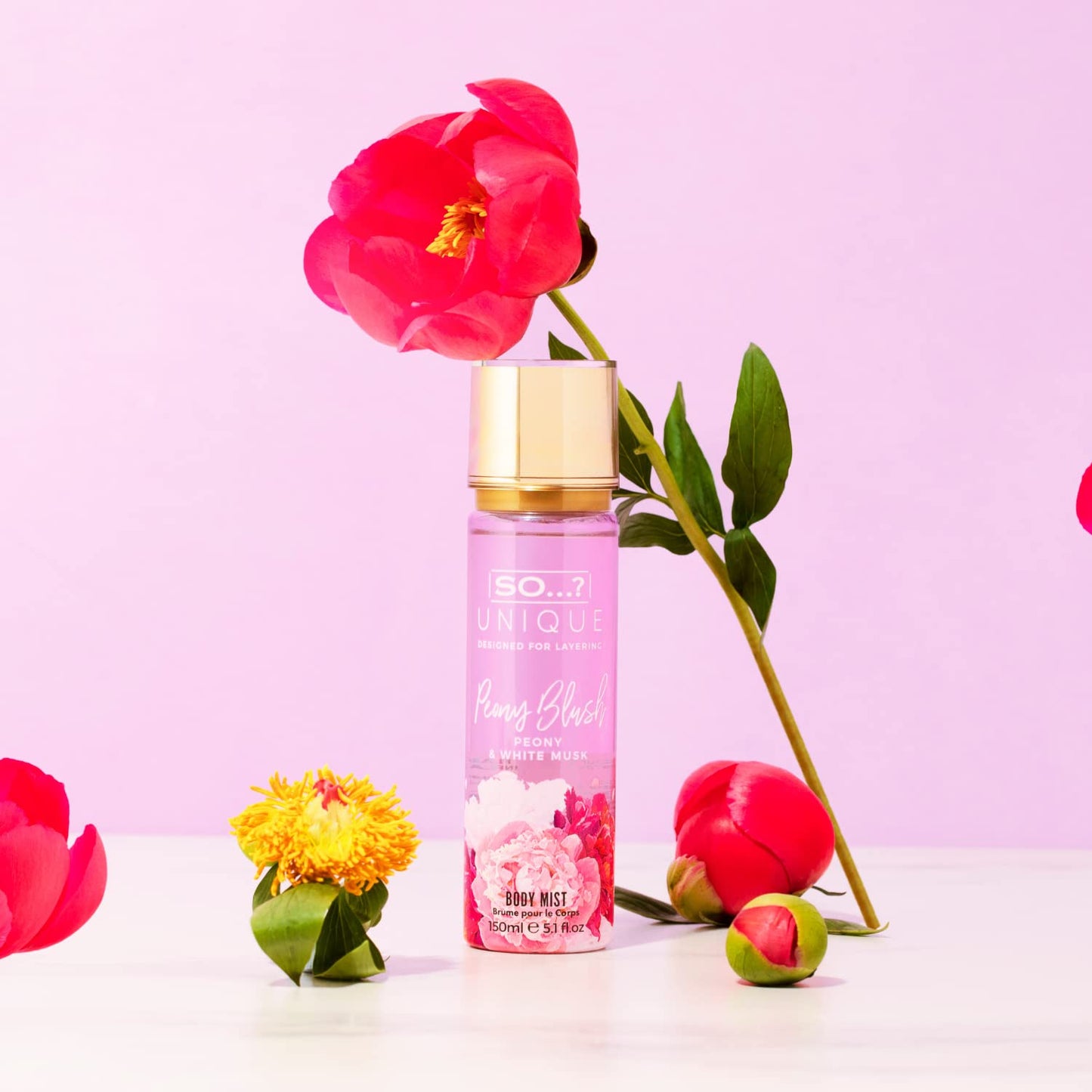 So…? Unique Peony Blush Body Mist - Floral, Fruity Vanilla Perfume with Bergamot and Pear Notes - Perfume for Women - Body Spray for Women - 5.1 oz