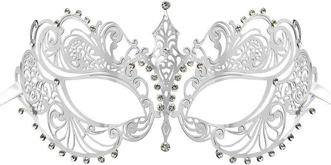 Coddsmz Laser Cut Metal Women's Masquerade Mask Venetian Party Mardi Gras Halloween Mask