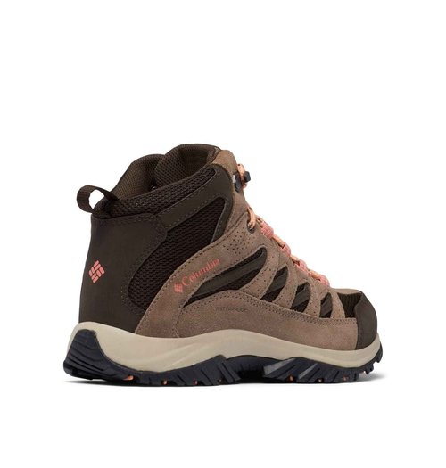 Columbia Womens Crestwood Mid Waterproof, Cordovan/Mud, 7.5