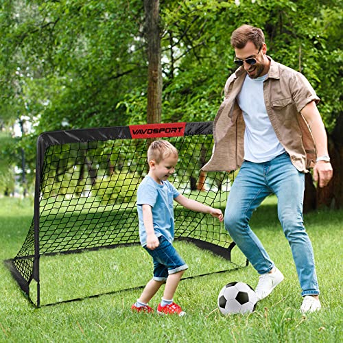 Kids Soccer Goals for Backyard Set - 2 of 4' x 3' Portable Soccer Goal Training Equipment, Pop Up Toddler Soccer Net with ...