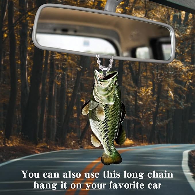Mifoneix Fisherman Fishing Big Bass Creative 2d Flat Keychain Mother'S Day Gift Father's Day Gift