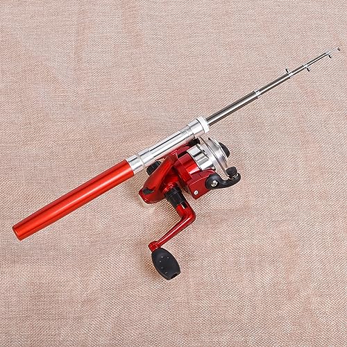 EastVita Pen Fishing Rod Kit, 39 Inch Mini Fishing Pole Portable Telescopic Fishing Rod with Spinning Reel Fishing Rod Ree...