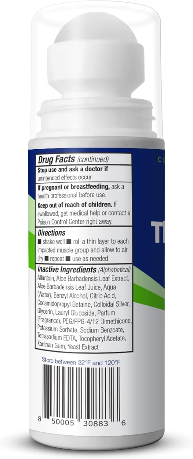 Theraworx Relief for Muscle Cramps Roll-On Fast-Acting Muscle Spasm, Leg Soreness with Magnesium Sulfate - 2.5 oz - 2 Count
