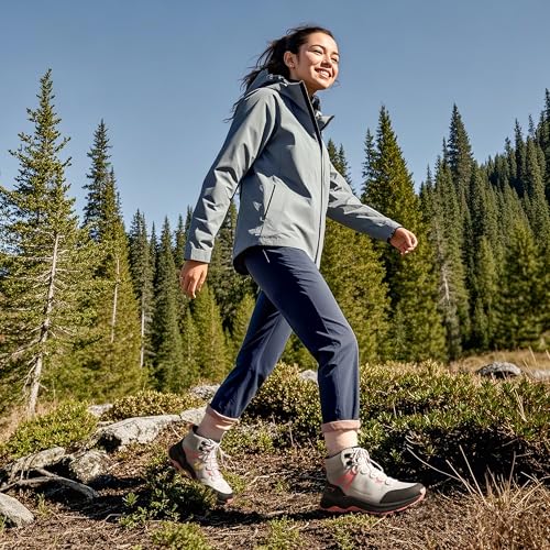 NORTIV 8 Women's Hiking Boots Waterproof Lightweight Outdoor Trekking Comfortable Non-Slip Backpacking Camping Ankle Boot ...