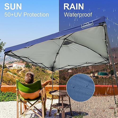 KAMPKEEPER Replacement Top Pop Up Canopy Tent Cover Roof with Air Vent and Adjustable Elastic Strap, Polyester UV Waterpro...