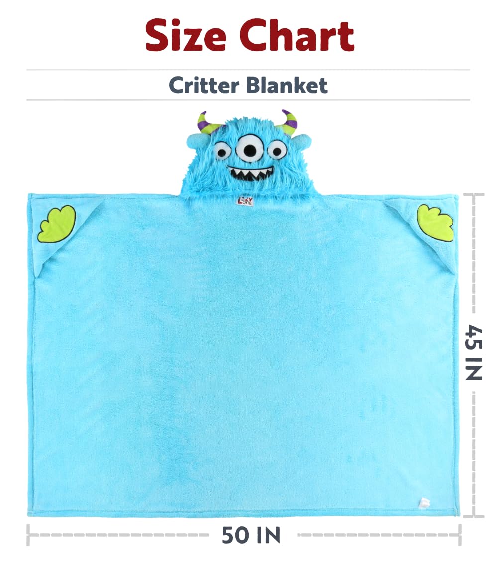 Lazy One Wearable Hooded Blanket for Kids, Animal Hooded Blanket (Wolf)