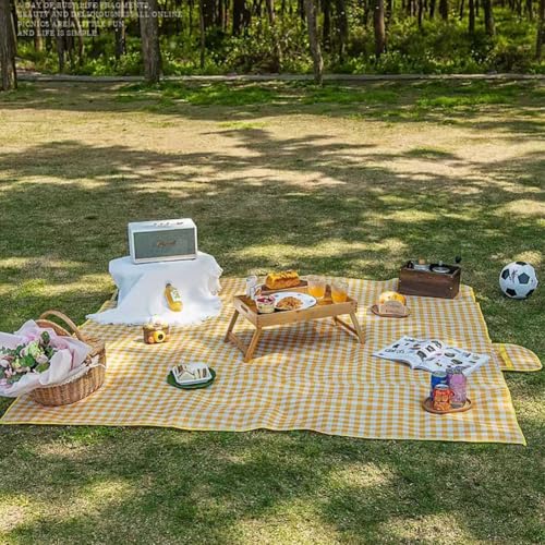 RUIBOLU Beach Blanket Large Picnic Blankets, 80x60in Sandproof Beach Mat for 2-4 Adults Waterproof Quick Drying Outdoor Pi...