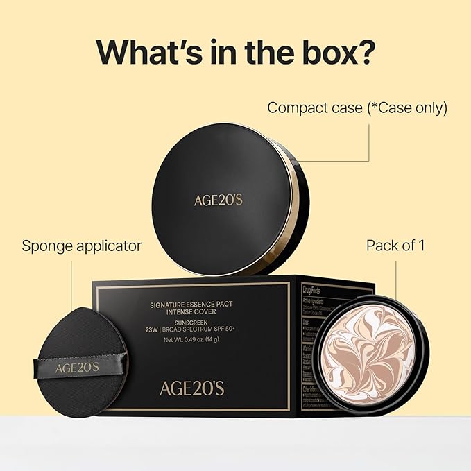 [NEW] AGE20'S Signature Essence Pact | 31N TOFFEE | Vegan Korean Cushion Foundation | Pack of 1 | Cream Foundation, Dewy & Glow Finish, Natural Coverage, SPF 50+