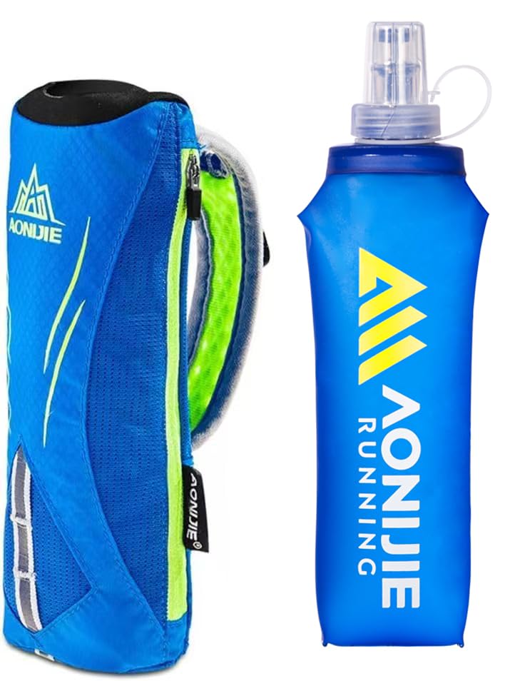 AONIJIE Lovtour Quick Shot Handheld Hydration Pack with 500ml BPA Free Collapsible TPU Water Soft Flask