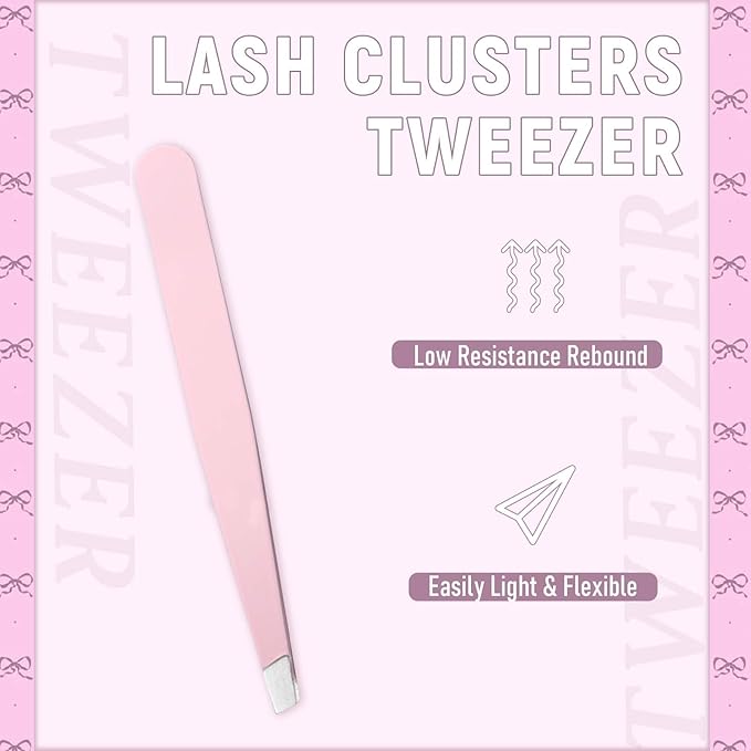 FADLASH Lash Extension Kit Cat Eye Lash Cluster Kit DIY Eyelash Extension Kit with Lash Bond and Seal Lash Tweezers Natural Cluster Eyelash Extensions Kit Individual Lashes (KIT, 100D-07D-12-20mm)