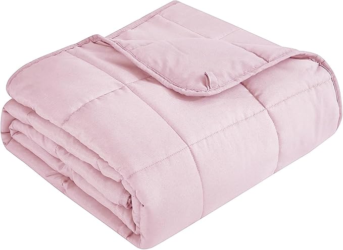 Topcee Weighted Blanket for Adults (12 lbs, 48" x 72") Twin Size Soft Cooling Heavy Blanket Sleeping, Apply to 110-130 lbs Body, Thick Breathable Blanket with Glass Bead, Easy Care