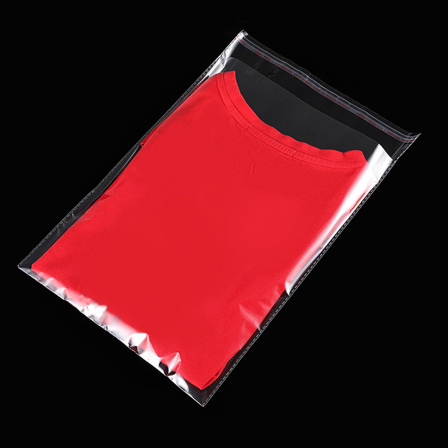 Clear Resealable Cellophane Plastic Bags for Packaging Shirts, Clothing and Products,100 Pcs 12x16 Inches Large Self Sealing Cellophane Bags