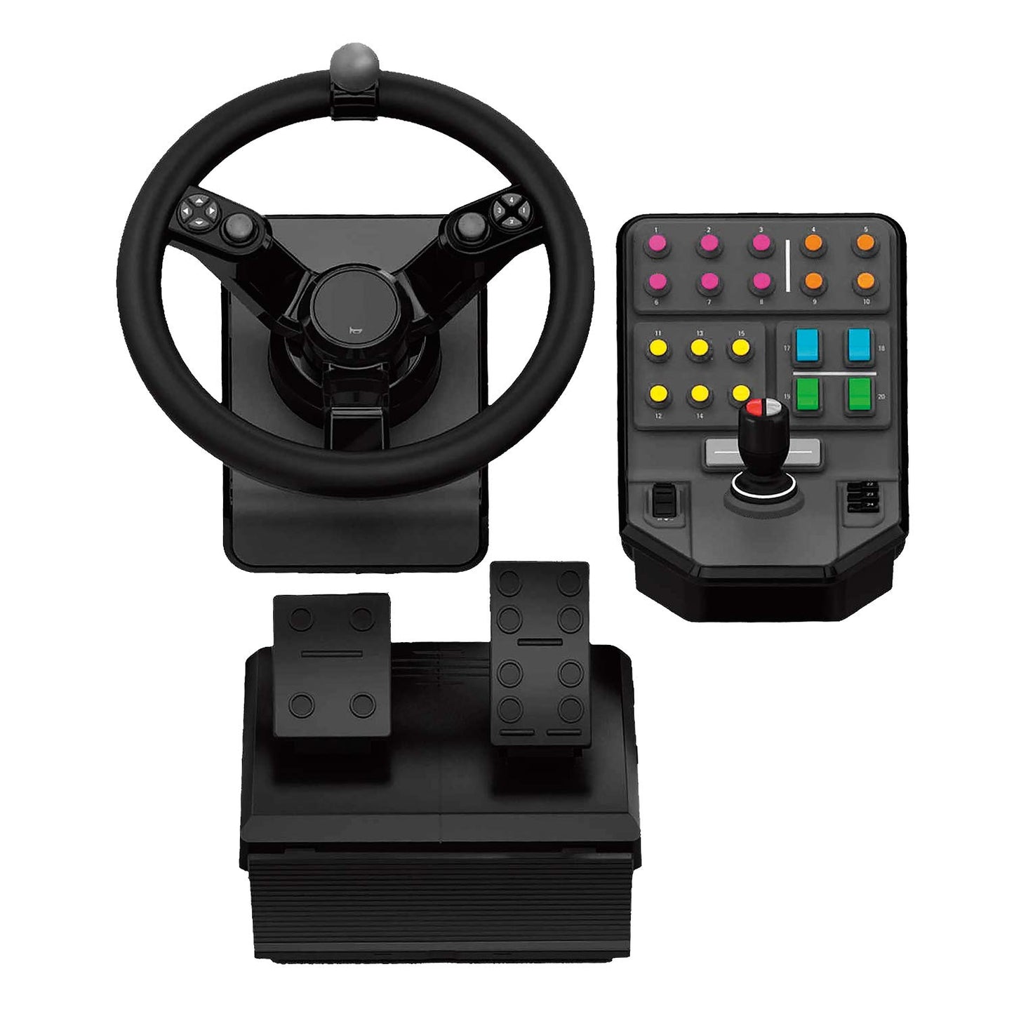 Logitech G Farm Simulator Heavy Equipment Bundle (2nd Generation) | Steering Wheel, Pedals, Vehicle Side Panel
