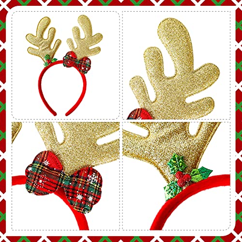 Max Fun 24 Pieces Christmas Glasses Frame and Headbands Set Cute Christmas Decoration Accessories for Holiday Party Favors...