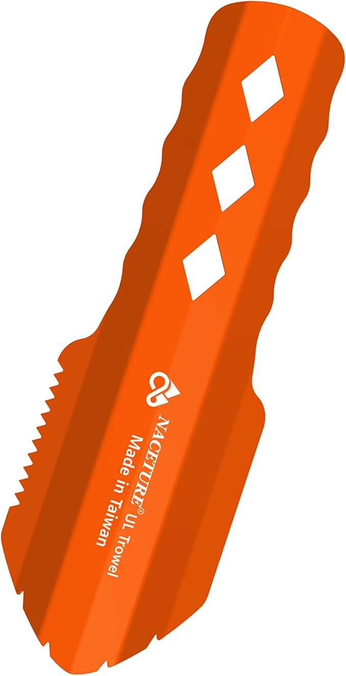 Ultralight Backpacking Trowel Aluminum Shovel Small Potty Multitool with Longer Handle Design Essential for Hiking, Campin...