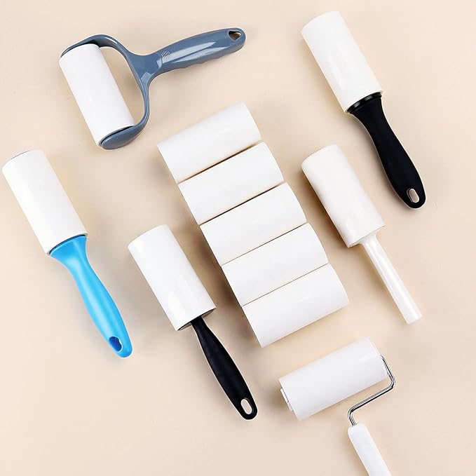 4 inch Lint Roller Refills Compatible with PetLovers Evercare Extra Sticky Pet Lint Roller Replacement Refills 60 Sheets Each Roll 6-Pack 360 Sheets Total (1 1/2'' Inside Dia.)