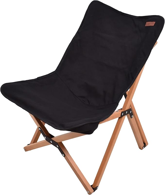 Peace Park Camping Chair, Outdoor Chair Wood Chair, Foldable, Compact, Storage Bag Included