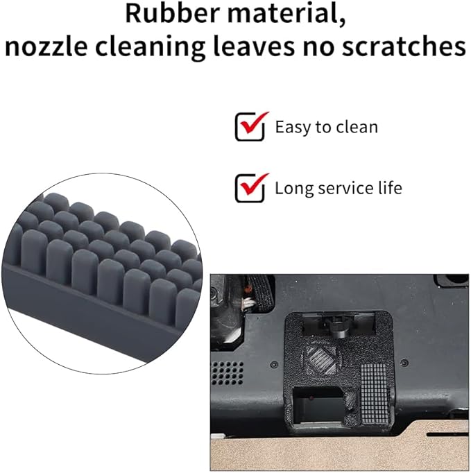 3D Printer Accessories for BambuLab P/X Series Nozzle Brush Replacement Kit - 3Pcs Nozzle Silicone Brush Consumables Cleaning Tool for 3D Printer Hotbed (P1P/P1S)