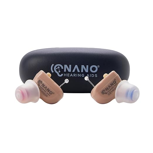Nano Hearing Aids First Ear Plus CIC - Completely in Canal - For Adults & Seniors with Mild to Moderate Hearing Loss - Inc...