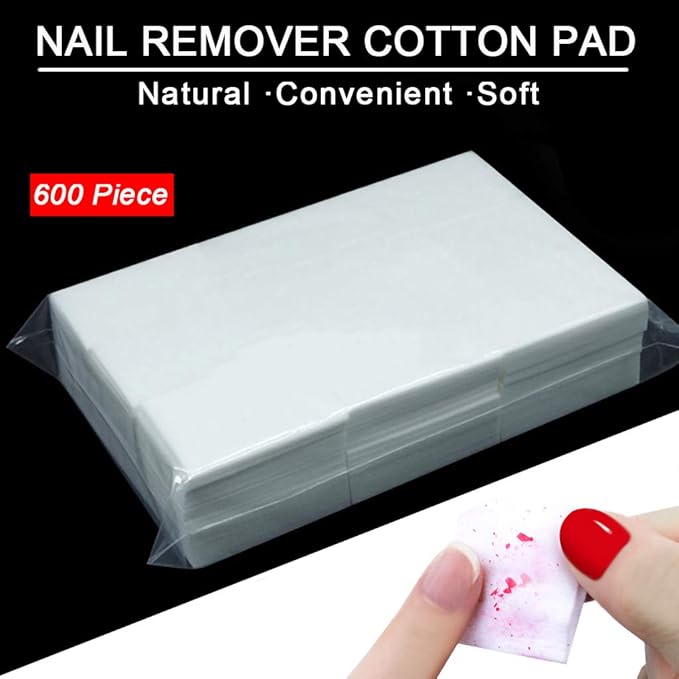 Nail Polish Gel Remover Tools Kit, Soak Off Cap Clip 10pcs, Dispenser Bottle, 600PCS Cotton Pads Handle Brushes Finger Separators(Black-Set)