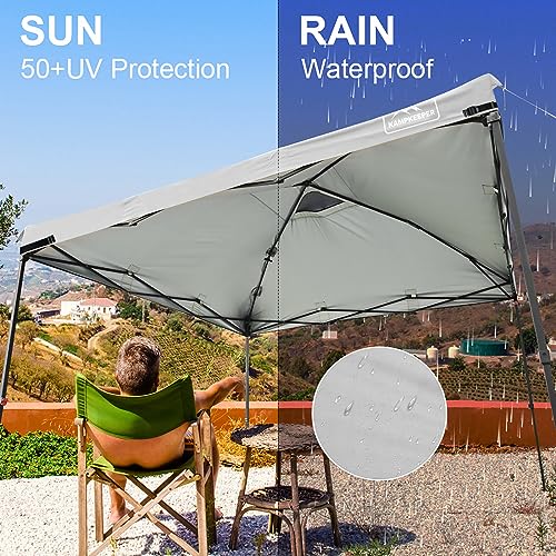KAMPKEEPER Replacement Top Pop Up Canopy Tent Cover Roof with Air Vent and Adjustable Elastic Strap, Polyester UV Waterpro...