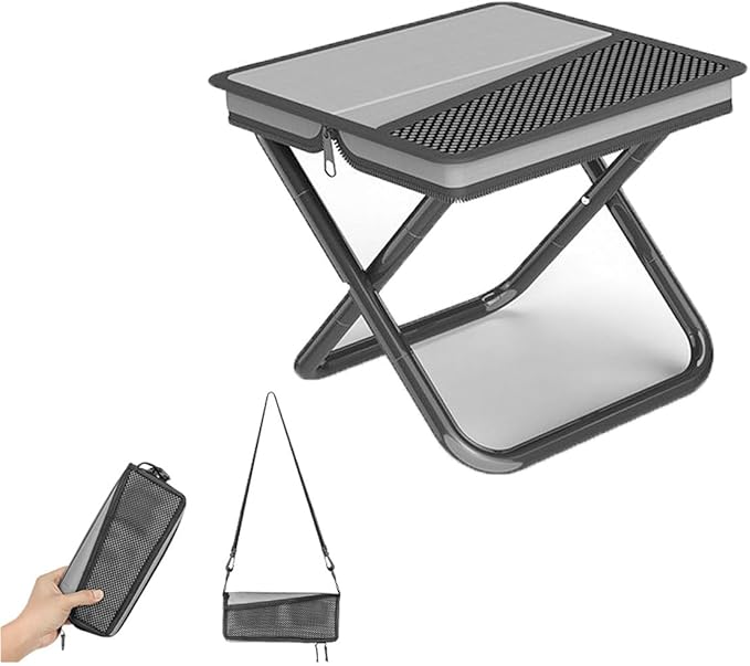HILIMSE Compact Folding Stool for Adults Design and Portable Backpacking Stool with Handbag Style,Lightweight Mini Chair f...