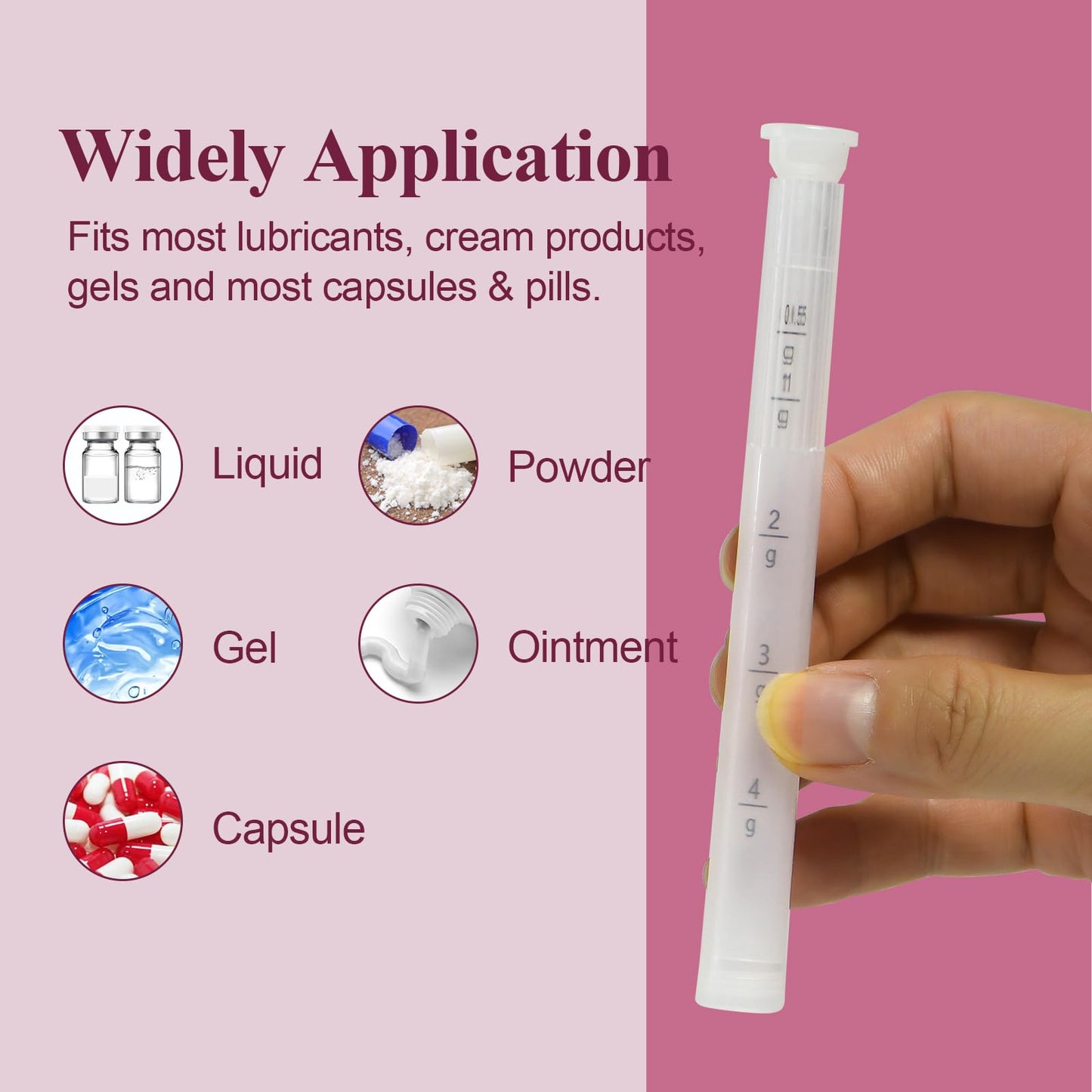 20 Packs Disposable Vaginial Cream Applicators - Fits Premarin, Estrace, Preseed, Lubricants, Creams and Most OTC Gels, Individually Wrapped Feminine Care Applicator with Dosage Markings