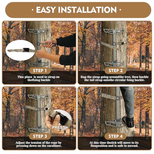 Panbofoda Climbing Sticks,Aluminum Non-Slip Hunting Climbing Steps,Lightweight Tree Climbing Hunting Gear Hunting Accessor...