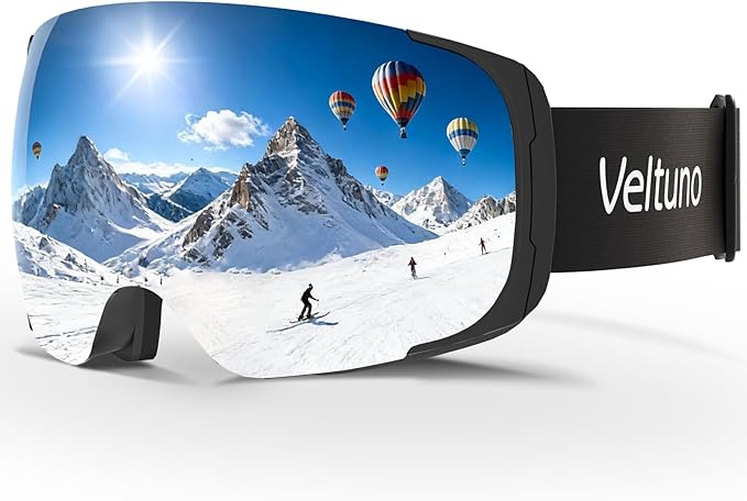 Ski Goggles for Men Women Adult & Youth, OTG Snowboard Goggles Anti Fog, Snow Goggles UV Protection Wide Vision