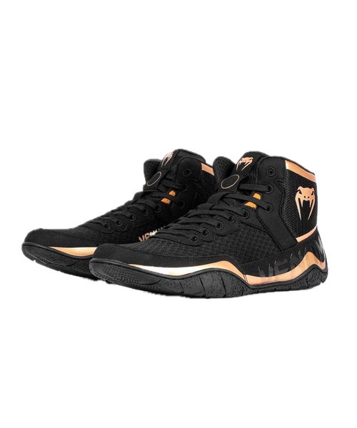Venum Men's Women's Wrestling Boxing Elite Shoe - Black/Bronze