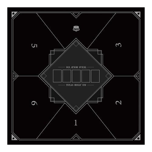 nuveti 24/31/39/47/55/63 inch Square Foldable 6-Player Texas Poker Card Tabletop Layout Portable Anti-Slip Rubber Board Game Mat Texas Hold'em Poker Mat for Family Game, Casino, Party